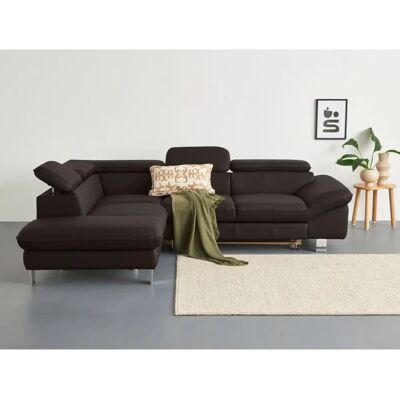 COTTA Driver L-Form Sofa - Leder, Ottomane, mit Bettfunktion COTTA Driver L-Form Sofa - Leder, Ottomane, mit Bettfunktion
