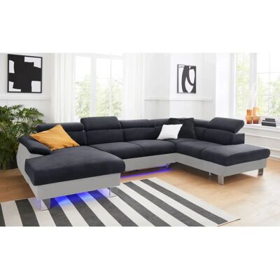 COTTA Komaris U-Form Graues Sofa - Wohnzimmermöbel COTTA Komaris U-Form Graues Sofa - Wohnzimmermöbel