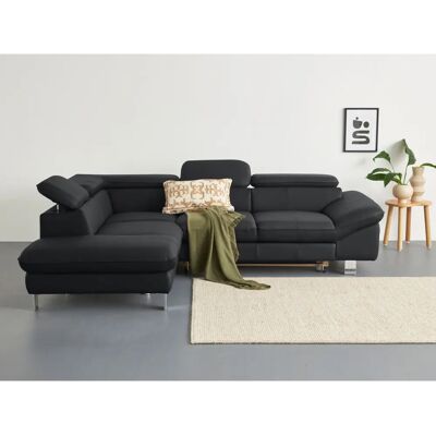 COTTA Driver L-Form Sofa - Verstellbare Kopfstützen, Stauraum, Elegantes Design COTTA Driver L-Form Sofa - Verstellbare Kopfstützen, Stauraum, Elegantes Design