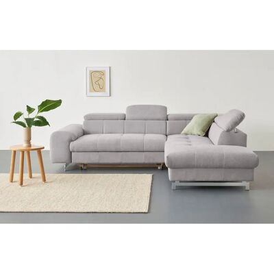 COTTA Chef L-Form Sofa - Microfaser Leder Grau COTTA Chef L-Form Sofa - Microfaser Leder Grau