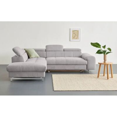COTTA Chef L-Form Sofa - Feinstruktur, links Ottomane, grau COTTA Chef L-Form Sofa - Feinstruktur, links Ottomane, grau