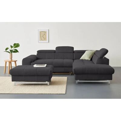 COTTA Chef L-Form Sofa - Mikrofaser & Leder - 257cm COTTA Chef L-Form Sofa - Mikrofaser & Leder - 257cm