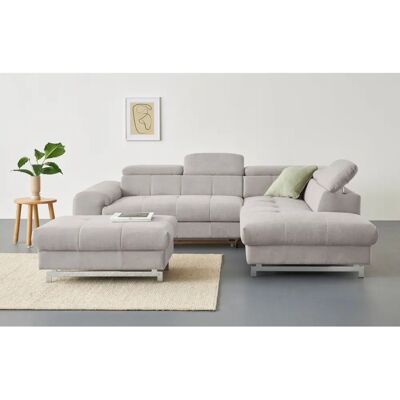 COTTA Chef L-Form Sofa - Mikrofasert, Ottomane rechts, verstellbare Kopfstütze COTTA Chef L-Form Sofa - Mikrofasert, Ottomane rechts, verstellbare Kopfstütze
