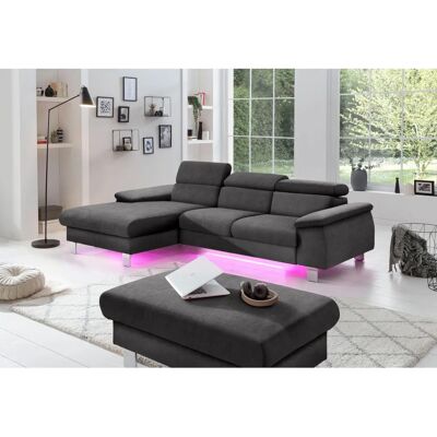 COTTA Komaris L-Form Sofa - Recamiere links, Mikrofaser, Leder, 244cm COTTA Komaris L-Form Sofa - Recamiere links, Mikrofaser, Leder, 244cm