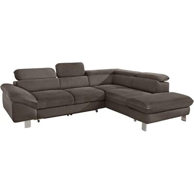 COTTA Driver L-Form Sofa - Chenille, Ottomane rechts, Bettfunktion COTTA Driver L-Form Sofa - Chenille, Ottomane rechts, Bettfunktion