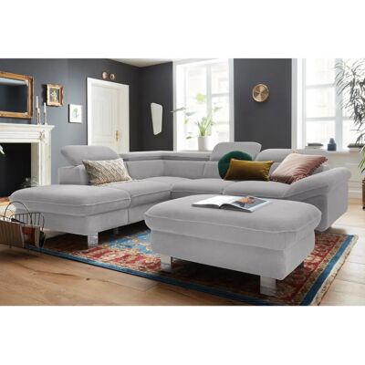 COTTA Driver Ecksofa - Ottomane links, Chenille, Kopfteil verstellbar - Sofa COTTA Driver Ecksofa - Ottomane links, Chenille, Kopfteil verstellbar - Sofa
