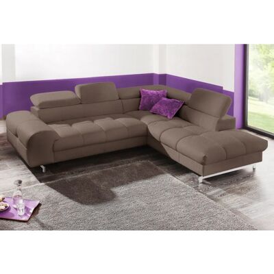 COTTA Chef L-Form Sofa - Microfaser, Rechte Ottomane, Modernes Design COTTA Chef L-Form Sofa - Microfaser, Rechte Ottomane, Modernes Design