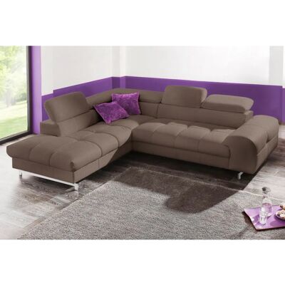 COTTA Chef L-Form Sofa - Ottomane links, Luxus-Mikrofaser, Kopfteilverstellung COTTA Chef L-Form Sofa - Ottomane links, Luxus-Mikrofaser, Kopfteilverstellung