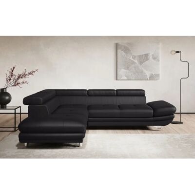 COTTA Enterprise L-Form Sofa - Ecksofa aus Naturleder mit Ottomane COTTA Enterprise L-Form Sofa - Ecksofa aus Naturleder mit Ottomane