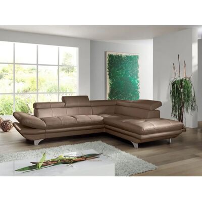 COTTA Enterprise L-Form Sofa - Naturleder - Rechte Ottomane COTTA Enterprise L-Form Sofa - Naturleder - Rechte Ottomane