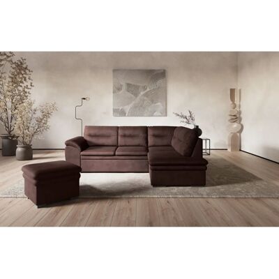 COTTA Leandra Braun L-Form Ecksofa - mit Bettfunktion & Stauraum COTTA Leandra Braun L-Form Ecksofa - mit Bettfunktion & Stauraum