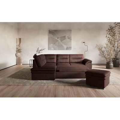 COTTA Leandra L-Form Ecksofa - 250cm Microfaser & Leder COTTA Leandra L-Form Ecksofa - 250cm Microfaser & Leder