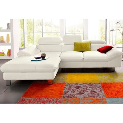 COTTA Driver L-Form Sofa - Weiß & Leder COTTA Driver L-Form Sofa - Weiß & Leder