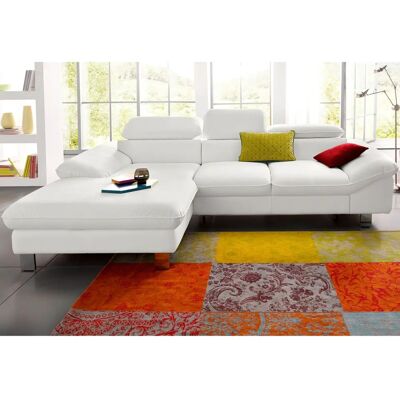 COTTA Driver L-Form Sofa - Verstellbar, Weiß, Kunstleder COTTA Driver L-Form Sofa - Verstellbar, Weiß, Kunstleder