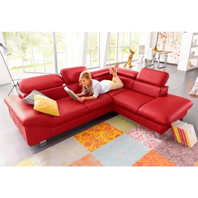 COTTA Driver L-Form Sofa - Verstellbare Kopfstützen - Schlafsofa COTTA Driver L-Form Sofa - Verstellbare Kopfstützen - Schlafsofa