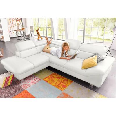 COTTA Driver L-Form Sofa - Verstellbarer Kopfteil, Bettfunktion, Ottomane links COTTA Driver L-Form Sofa - Verstellbarer Kopfteil, Bettfunktion, Ottomane links