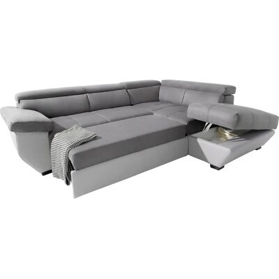 COTTA Speedway L-Form Sofa - Mikrofaser, Ottomane rechts, Bettfunktion COTTA Speedway L-Form Sofa - Mikrofaser, Ottomane rechts, Bettfunktion