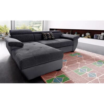 COTTA Speedway Ecksofa - Schwarz - Recamiere & Stauraum - 265cm COTTA Speedway Ecksofa - Schwarz - Recamiere & Stauraum - 265cm