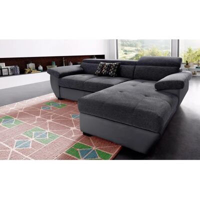 COTTA Speedway Ecksofa - Schwarz - Vielseitiger Sitz & Schlaf COTTA Speedway Ecksofa - Schwarz - Vielseitiger Sitz & Schlaf