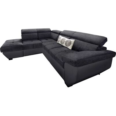 COTTA Speedway Ecksofa - Schwarz - 262x79x102 cm COTTA Speedway Ecksofa - Schwarz - 262x79x102 cm