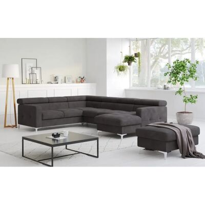 COTTA Sammy U-Form Sofa - Chenille-Stoff, Recamiere, Hergestellt in Europa COTTA Sammy U-Form Sofa - Chenille-Stoff, Recamiere, Hergestellt in Europa