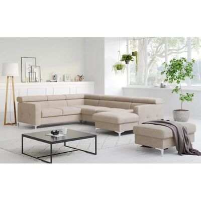 COTTA Sammy U-Form Sofa - U-Form, Recamiere rechts, Kopfteilverstellung COTTA Sammy U-Form Sofa - U-Form, Recamiere rechts, Kopfteilverstellung