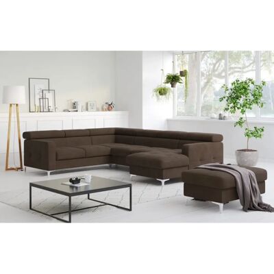 COTTA Sammy U-Form Sofa - Recamiere, Kopfstützen, Stauraum COTTA Sammy U-Form Sofa - Recamiere, Kopfstützen, Stauraum