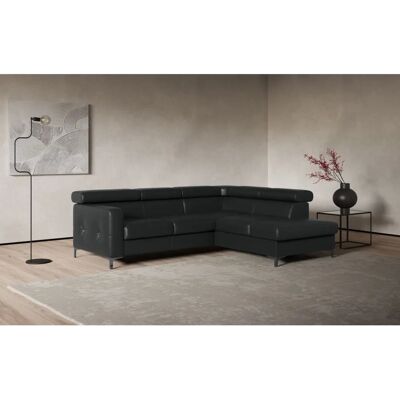 COTTA Sammy Ecksofa - Schwarz - 239x74x207 cm - L-Form, Luxus Kunstleder COTTA Sammy Ecksofa - Schwarz - 239x74x207 cm - L-Form, Luxus Kunstleder