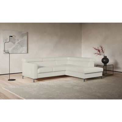 COTTA Sammy Weiß Ecksofa - Elegant Polster mit Höhenverstellbaren Kopfstützen COTTA Sammy Weiß Ecksofa - Elegant Polster mit Höhenverstellbaren Kopfstützen