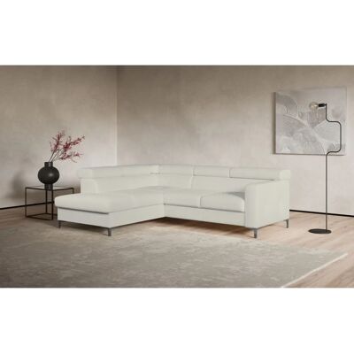 COTTA Sammy L-Form Sofa - Weiß, 239x74x207cm, Luxus-Kunstleder COTTA Sammy L-Form Sofa - Weiß, 239x74x207cm, Luxus-Kunstleder