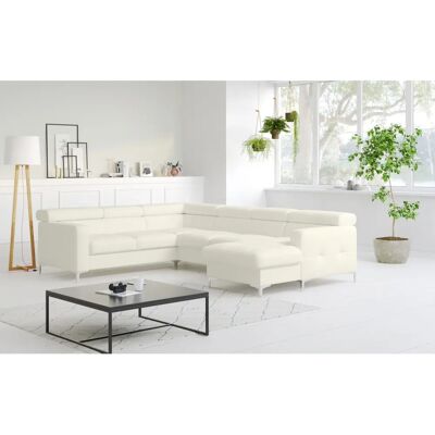 COTTA Sammy U-Form Sofa - Naturleder, Recamiere, Kopfteilverstellung COTTA Sammy U-Form Sofa - Naturleder, Recamiere, Kopfteilverstellung