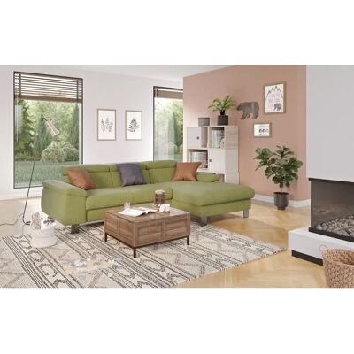 COTTA Komaris Ecksofa - Grün, Recamiere, 244cm COTTA Komaris Ecksofa - Grün, Recamiere, 244cm