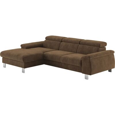COTTA Komaris L-Form Sofa - Recamiere links, 244x72x166 cm, Braun COTTA Komaris L-Form Sofa - Recamiere links, 244x72x166 cm, Braun