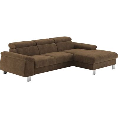 COTTA Komaris Couch - Braun, LED, 3 Sitze, Recamiere rechts, 244cm COTTA Komaris Couch - Braun, LED, 3 Sitze, Recamiere rechts, 244cm
