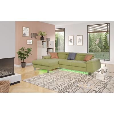 COTTA Komaris L-Form Sofa - grass - LED-Beleuchtung COTTA Komaris L-Form Sofa - grass - LED-Beleuchtung