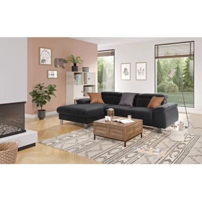 COTTA Komaris L-Form Sofa - Anthrazit - Bettfunktion COTTA Komaris L-Form Sofa - Anthrazit - Bettfunktion