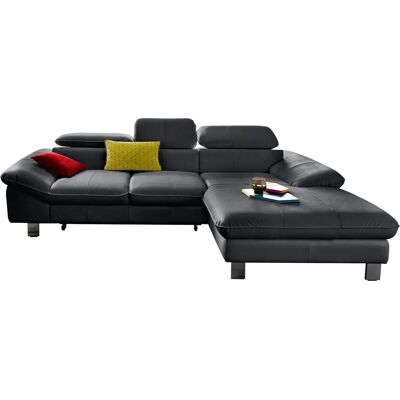 COTTA Driver L-Form Sofa - Schwarz - 268cm x 73cm x 169cm COTTA Driver L-Form Sofa - Schwarz - 268cm x 73cm x 169cm