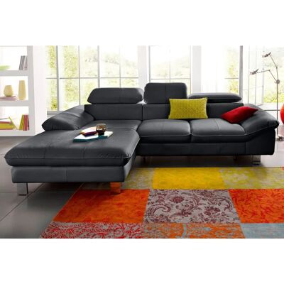 COTTA Driver L-Form Ecksofa - 268cm, schwarz, mit Recamiere & Bettfunktion COTTA Driver L-Form Ecksofa - 268cm, schwarz, mit Recamiere & Bettfunktion