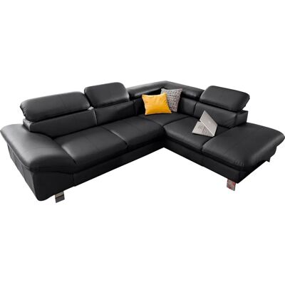 COTTA Fahrer L-Form Sofa - Schwarzes Leder - Sofas COTTA Fahrer L-Form Sofa - Schwarzes Leder - Sofas