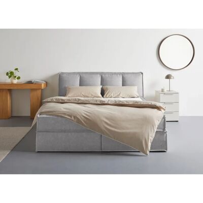 Home AFFAIRE Sacy Boxspringbett - Komplett, grau, 170x230cm Home AFFAIRE Sacy Boxspringbett - Komplett, grau, 170x230cm