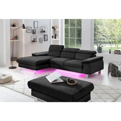 COTTA Komaris L-Form Sofa - Recamiere, LED, Feinstruktur COTTA Komaris L-Form Sofa - Recamiere, LED, Feinstruktur