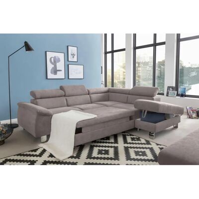 COTTA Komaris L-Form Sofa - Mikrofaser, Ottomane rechts, Bettfunktion COTTA Komaris L-Form Sofa - Mikrofaser, Ottomane rechts, Bettfunktion