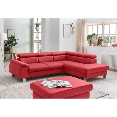 COTTA Komaris L-Form Sofa - Stoff & Leder - 249x72x100 cm COTTA Komaris L-Form Sofa - Stoff & Leder - 249x72x100 cm