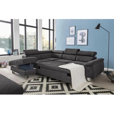 COTTA Komaris L-Form Sofa - Feinstruktur, Bettfunktion, Ottomane links COTTA Komaris L-Form Sofa - Feinstruktur, Bettfunktion, Ottomane links
