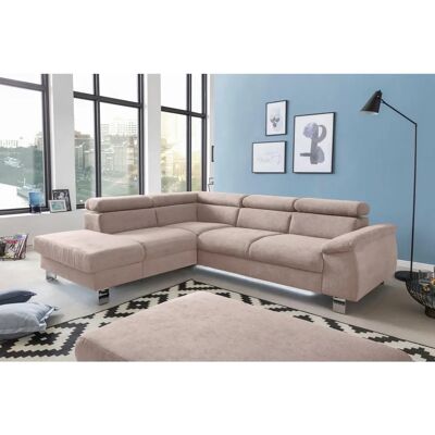 COTTA Komaris L-Form Sofa - Mikrofaser, Schlaffunktion COTTA Komaris L-Form Sofa - Mikrofaser, Schlaffunktion
