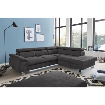 COTTA Komaris L-Form Sofa - Microfaser, Rechte Ottomane, Bettfunktion COTTA Komaris L-Form Sofa - Microfaser, Rechte Ottomane, Bettfunktion