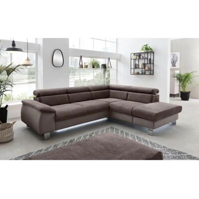 COTTA Komaris Ecksofa - Braun, mit RGB-LED, Modular COTTA Komaris Ecksofa - Braun, mit RGB-LED, Modular