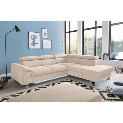 COTTA Komaris L-Form Beige Microfaser Sofa - Sofa COTTA Komaris L-Form Beige Microfaser Sofa - Sofa