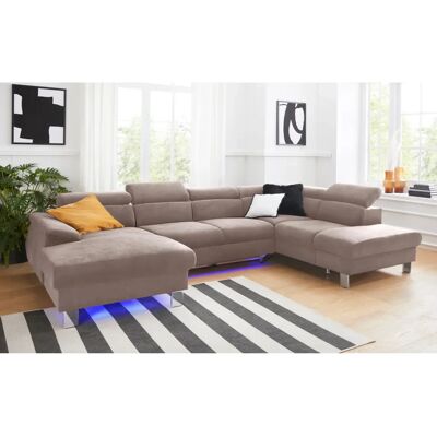 COTTA Microfaser U-Form Couch mit Bettfunktion - 320cm COTTA Microfaser U-Form Couch mit Bettfunktion - 320cm