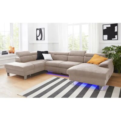 COTTA Komaris U-Form Sofa - Mikrofaser, Schlafsofa COTTA Komaris U-Form Sofa - Mikrofaser, Schlafsofa